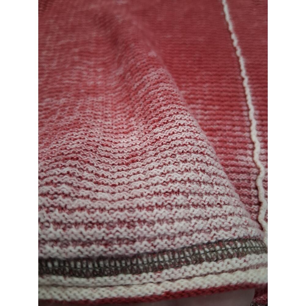 Sundance Gentry waffle knit Henley top long sleeved red distressed oversized LRG - Picture 12 of 12